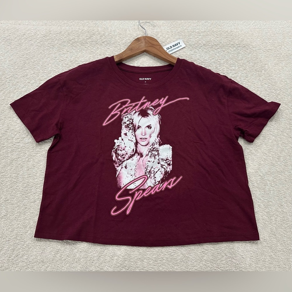 Old Navy Brittney Spears T-Shirt Maroon Size XS NEW WITH TAGS